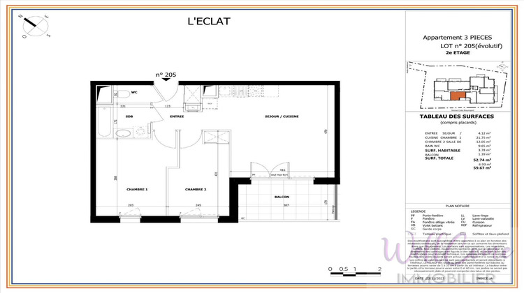 Ma-Cabane - Neuf Appartement LA MOTTE SERVOLEX, 52 m²