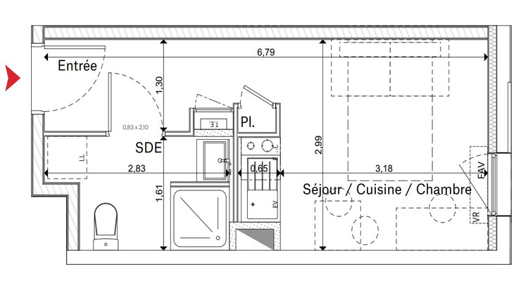 Ma-Cabane - Neuf Appartement LA ROCHE-SUR-YON, 19 m²