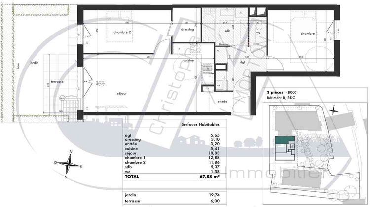 Ma-Cabane - Neuf Appartement LA TOUR-DE-SALVAGNY, 67 m²