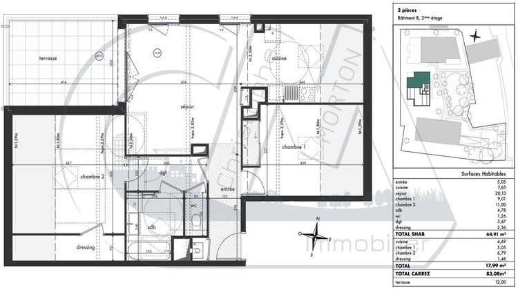 Ma-Cabane - Neuf Appartement LA TOUR-DE-SALVAGNY, 64 m²