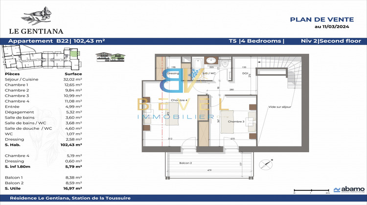 Ma-Cabane - Neuf Appartement La toussuire, 102 m²