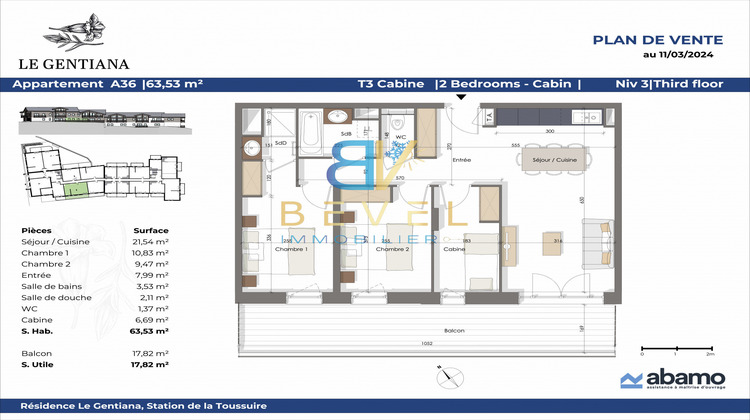 Ma-Cabane - Neuf Appartement La toussuire, 63 m²