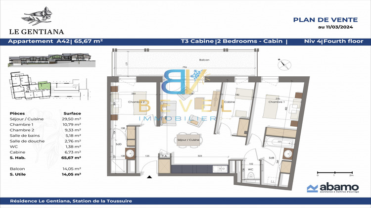 Ma-Cabane - Neuf Appartement La toussuire, 65 m²