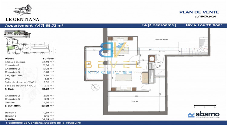 Ma-Cabane - Neuf Appartement La toussuire, 68 m²