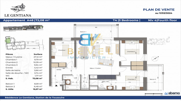 Ma-Cabane - Neuf Appartement La toussuire, 72 m²