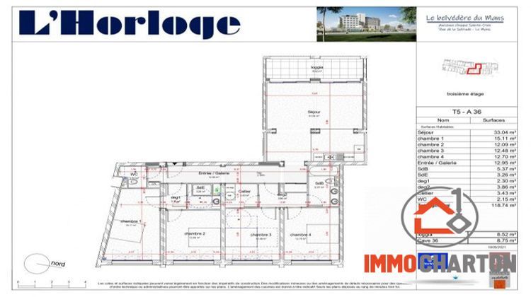 Ma-Cabane - Neuf Appartement Le Mans, 119 m²