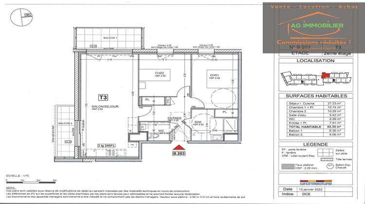 Ma-Cabane - Neuf Appartement LE RHEU, 65 m²