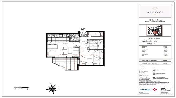 Ma-Cabane - Neuf Appartement Le Touquet-Paris-Plage, 45 m²