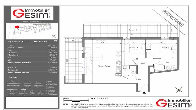 Ma-Cabane - Neuf Appartement MEZE, 65 m²