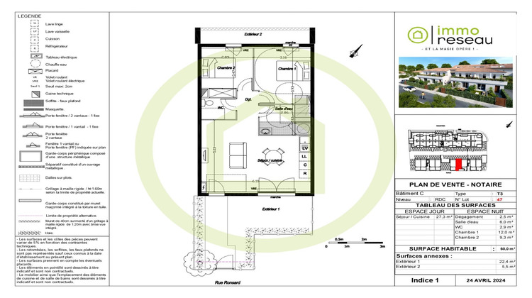 Ma-Cabane - Neuf Appartement MIREVAL, 60 m²