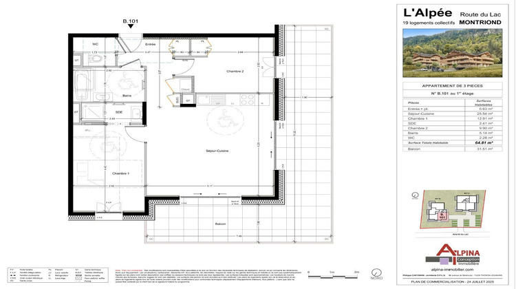 Ma-Cabane - Neuf Appartement Montriond, 64 m²