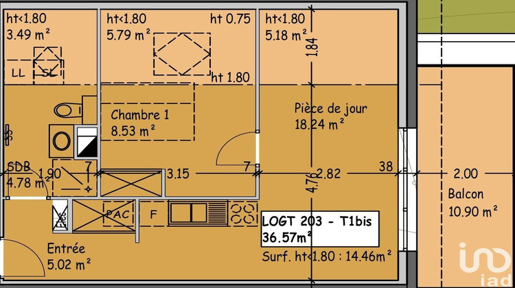 Ma-Cabane - Neuf Appartement Nods, 37 m²