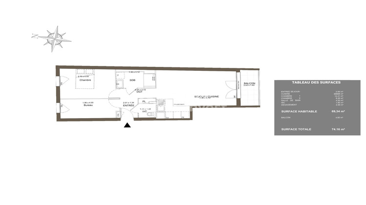 Ma-Cabane - Neuf Appartement Noisy-le-Grand, 56 m²