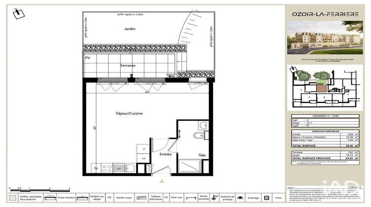Ma-Cabane - Neuf Appartement Ozoir-la-Ferrière, 35 m²
