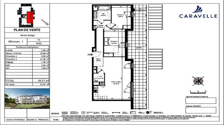 Ma-Cabane - Neuf Appartement PORNICHET, 69 m²