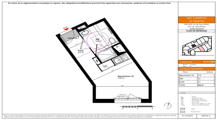 Ma-Cabane - Neuf Appartement RENNES, 20 m²