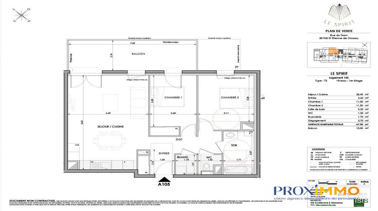 Ma-Cabane - Neuf Appartement Saint-Étienne-de-Crossey, 67 m²
