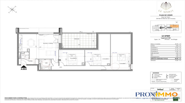 Ma-Cabane - Neuf Appartement Saint-Étienne-de-Crossey, 88 m²
