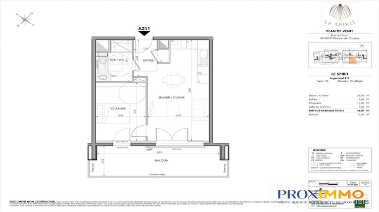 Ma-Cabane - Neuf Appartement Saint-Étienne-de-Crossey, 42 m²