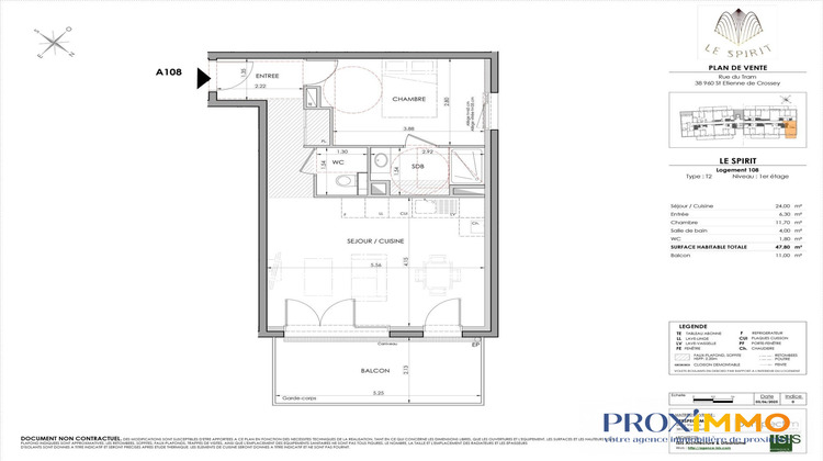 Ma-Cabane - Neuf Appartement Saint-Étienne-de-Crossey, 47 m²