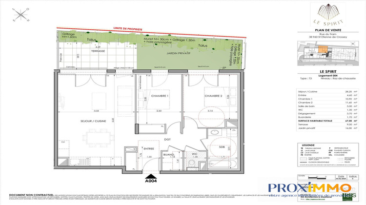 Ma-Cabane - Neuf Appartement Saint-Étienne-de-Crossey, 67 m²