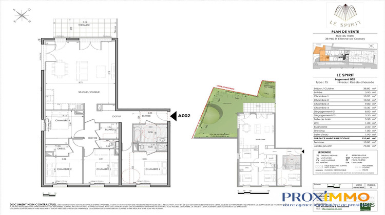 Ma-Cabane - Neuf Appartement Saint-Étienne-de-Crossey, 110 m²