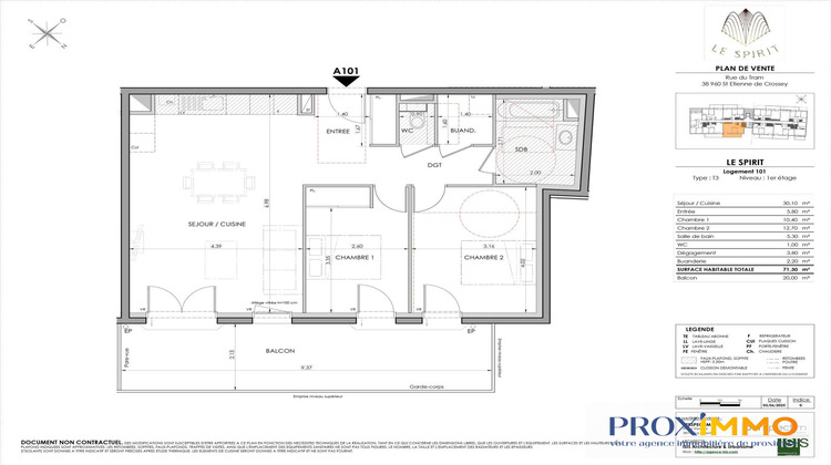 Ma-Cabane - Neuf Appartement Saint-Étienne-de-Crossey, 71 m²