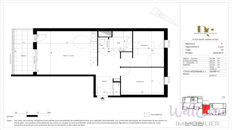 Ma-Cabane - Neuf Appartement SAINT ALBAN LEYSSE, 68 m²