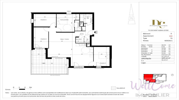 Ma-Cabane - Neuf Appartement SAINT ALBAN LEYSSE, 109 m²