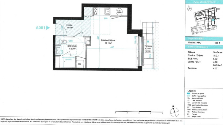 Ma-Cabane - Neuf Appartement Saint-Aubin-d'Aubigné, 32 m²