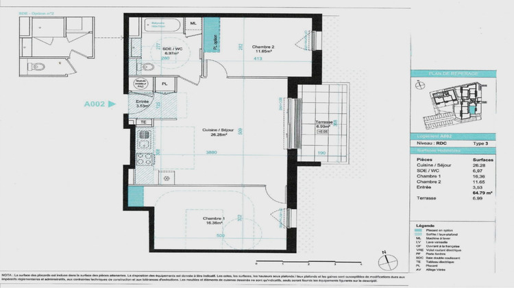 Ma-Cabane - Neuf Appartement Saint-Aubin-d'Aubigné, 71 m²