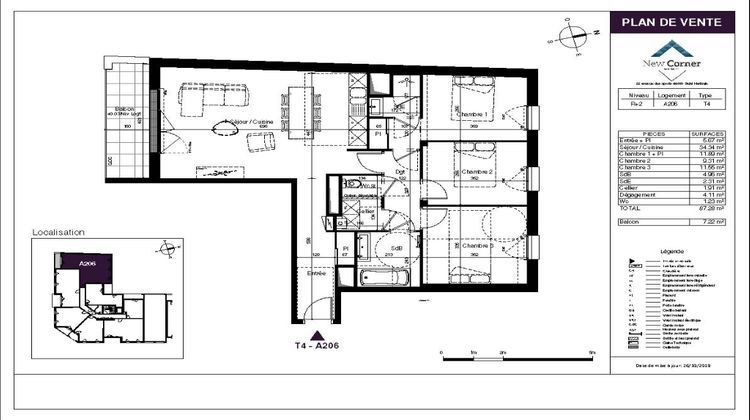 Ma-Cabane - Neuf Appartement SAINT-HERBLAIN, 87 m²