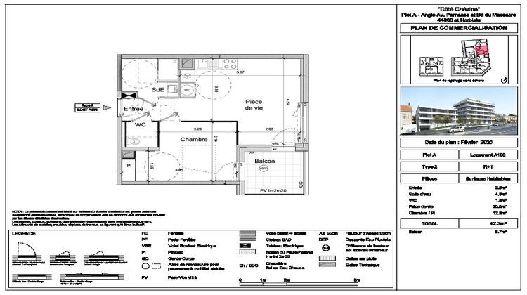 Ma-Cabane - Neuf Appartement SAINT-HERBLAIN, 42 m²