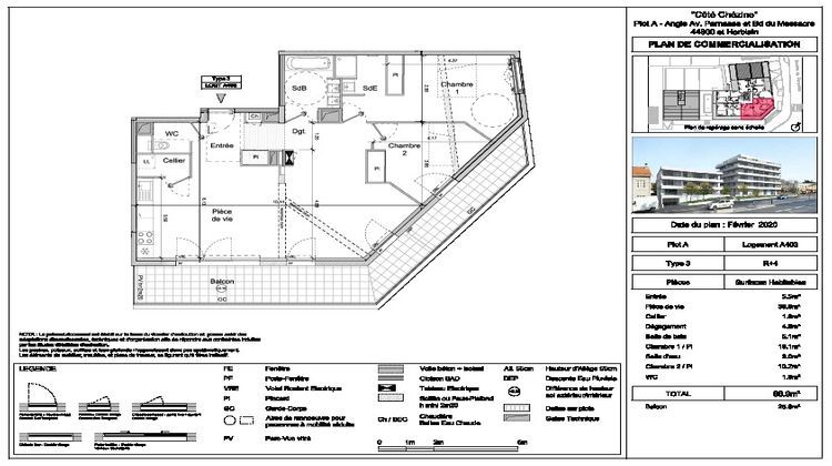 Ma-Cabane - Neuf Appartement SAINT-HERBLAIN, 86 m²