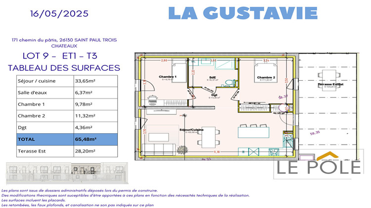Ma-Cabane - Neuf Appartement SAINT-PAUL-TROIS-CHATEAUX, 65 m²
