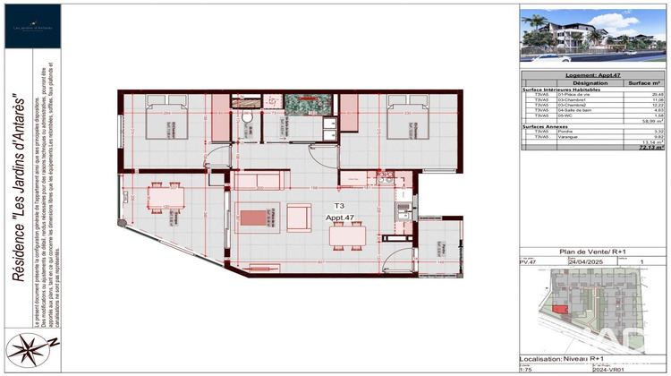 Ma-Cabane - Neuf Appartement Sainte-Marie, 58 m²