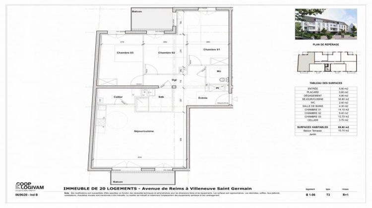 Ma-Cabane - Neuf Appartement Soissons, 89 m²