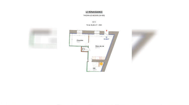 Ma-Cabane - Neuf Appartement THEZAN-LES-BEZIERS, 36 m²