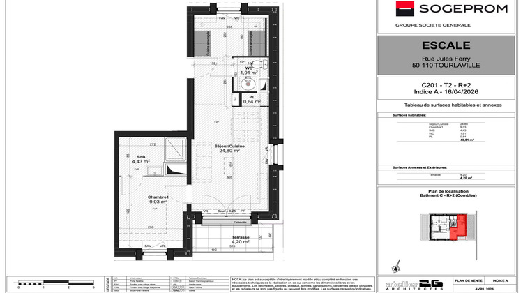 Ma-Cabane - Neuf Appartement TOURLAVILLE, 40 m²