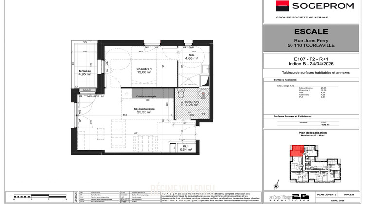 Ma-Cabane - Neuf Appartement TOURLAVILLE, 46 m²