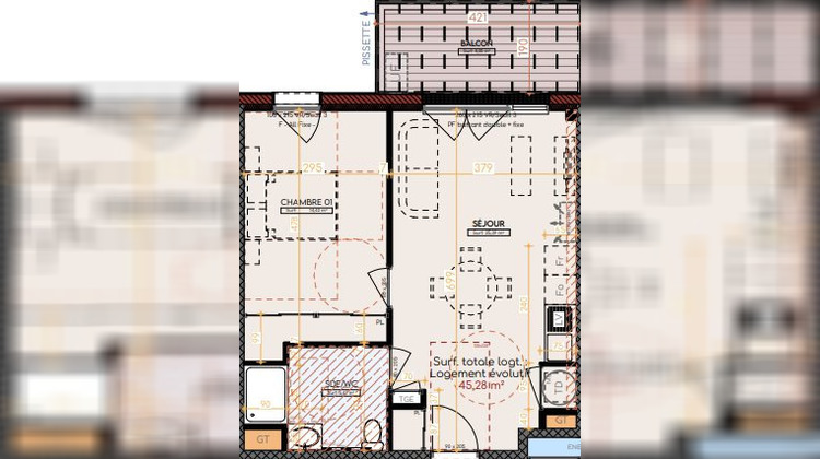Ma-Cabane - Neuf Appartement Tournefeuille, 45 m²