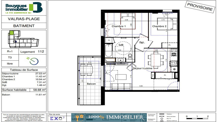 Ma-Cabane - Neuf Appartement Valras-Plage, 58 m²