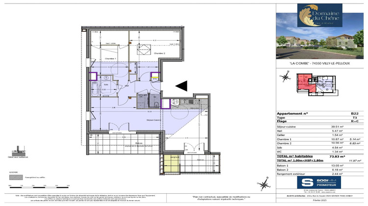 Ma-Cabane - Neuf Appartement VILLY LE PELLOUX, 73 m²