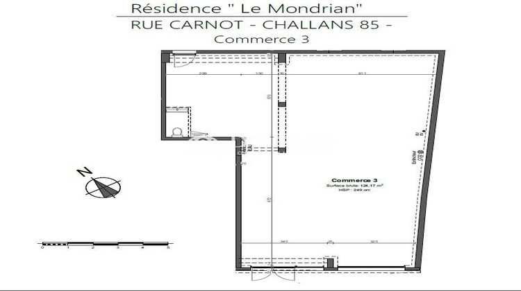Ma-Cabane - Neuf Local commercial Challans, 124 m²
