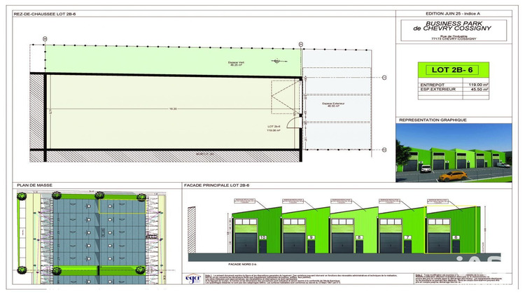 Ma-Cabane - Neuf Local commercial Chevry-Cossigny, 119 m²