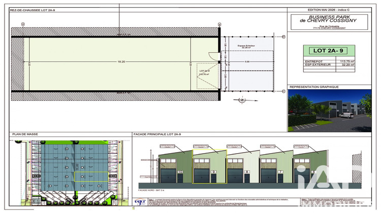Ma-Cabane - Neuf Local commercial Chevry-Cossigny, 114 m²