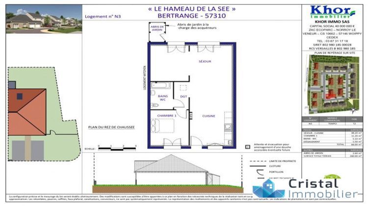 Ma-Cabane - Neuf Maison Bertrange, 66 m²