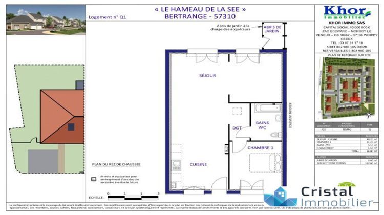 Ma-Cabane - Neuf Maison Bertrange, 66 m²