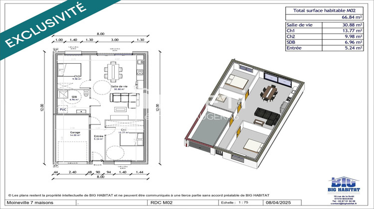 Ma-Cabane - Neuf Maison Moineville, 66 m²
