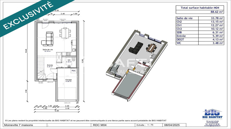 Ma-Cabane - Neuf Maison Moineville, 88 m²